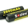 Аккумулятор Soshine 2800mAh (Samsung ICR18650-28A) защищенный