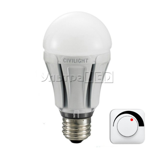 Лампа светодиодная CIVILIGHT E27-FLORA 10W Dimmable (warm white) (DA60 W2F60T10)