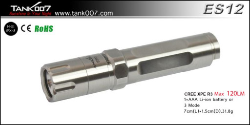 Фонарь Tank007 ES12 (высококачественная нержавейка)