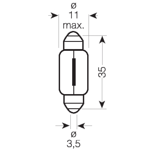 Фистонная лампа накаливания C5W (6418)