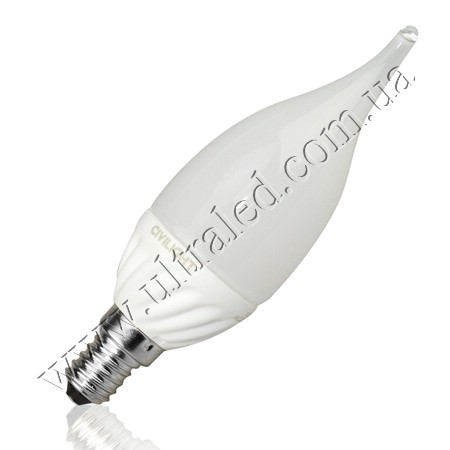 Лампа светодиодная CIVILIGHT E14-CV-4W Wind candle (warm white)