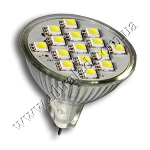 Лампа светодиодная MR16-15SMD 5050-220V (white)