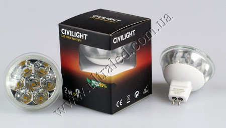 Лампа светодиодна MR16-CV-7SMD-2W (white)