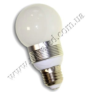 Лампа светодиодная E27-FX60-200 3x1W (warm white) Применяемость: внутреннее освещение													Световой поток: 200 Люмен													Цвет свечения: белый теплый													Тип лампы (код): Е27																		Заменяет лампу накаливания 40 ватт