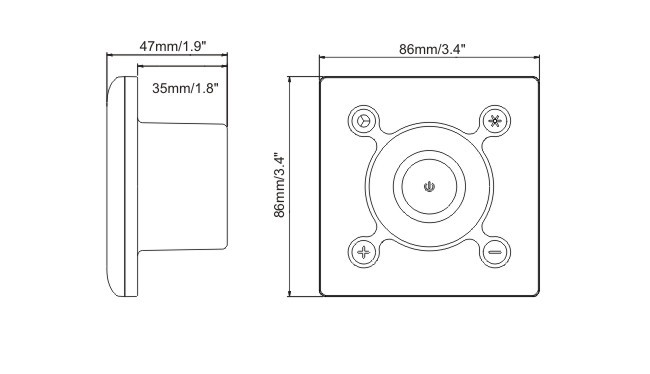 Панель настінна Dimmer Sensor (12-24VDC, 1x8A)