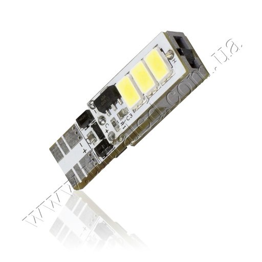 Лампа світлодіодна передніх габаритів з ОБМАНКОЮ T10-6SMD-DS-5630-EF (white)