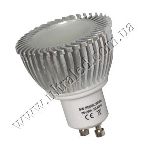 Лампа светодиодная GU10-5W-120 BGX (warm white) Применяемость: внутреннее освещение Световой поток: 220 Люмен Цвет свечения: белый теплый Тип лампы (код): GU10