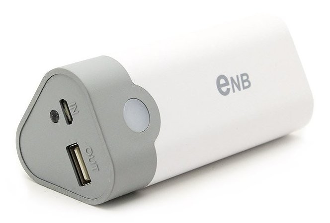 USB мобільний зарядний пристрій ENB 18650 1A, до 3 акумуляторів (павербанк)