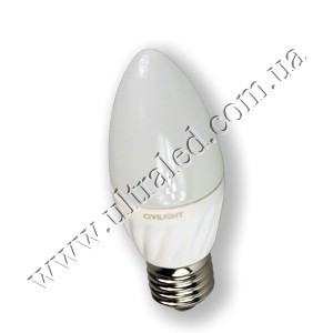 Світлодіодна лампа E27-CV-4W candle (warm white)