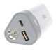 USB мобильное зарядное устройство ENB 18650 1A с мощным фонариком, до 3 аккумуляторов (павербанк)