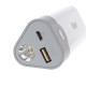 USB мобільний зарядний пристрій ENB 18650 1A з потужним ліхтариком, до 3 акумуляторів (павербанк)