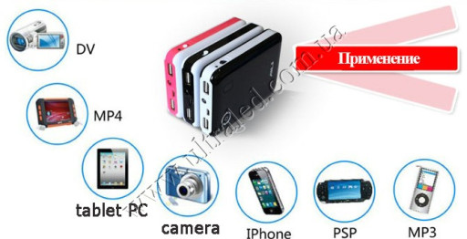 USB мобільний зарядний пристрій Aili 18650 0.5A-1A-2A, до 4 акумуляторів (павербанк)