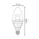 Світлодіодна лампа CIVILIGHT E14-CC-4W Clear candle (warm white) (C37 WF25T4)