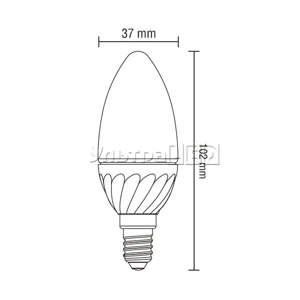 Лампа светодиодная CIVILIGHT E14-CV-4W Flora candle (warm white) (C37 WF30T4)