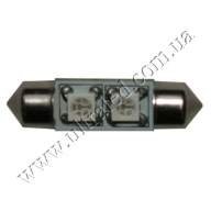 Лампа светодиодная освещения салона T10x36 2 SMD (yellow)