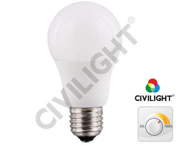 Світлодіодна лампа CIVILIGHT E27-7W Dimmable (warm white) (DA60 K2F40T7EC)