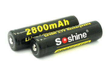 Акумулятор Soshine 2800mAh (Samsung ICR18650-28A) захищений