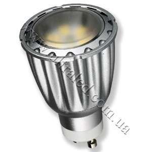 Лампа светодиодная GU10-6W-120-5630 (warm white) Применяемость: внутреннее освещение Световой поток: 450 Люмен Цвет свечения: белый теплый Тип лампы (код): GU10  Самая яркая лампа с цоколем GU10