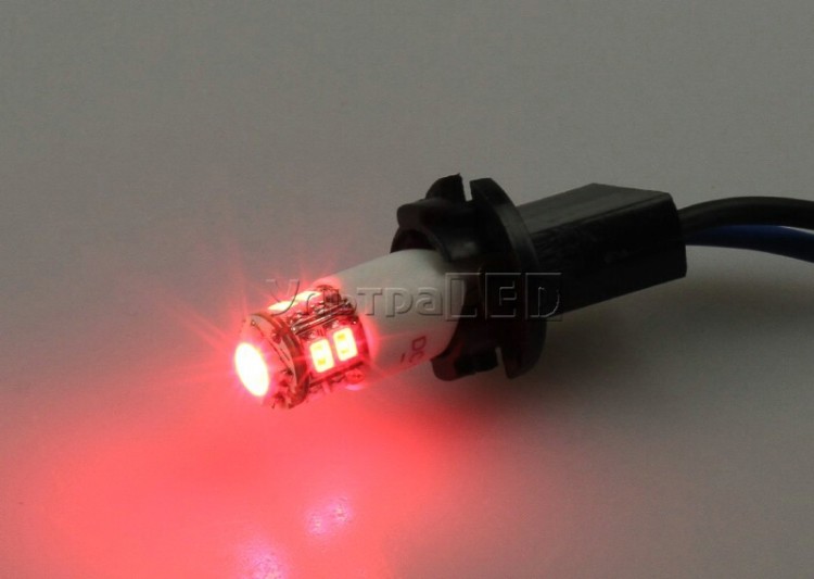 Лампа світлодіодна задніх габаритів T10-8/1SMD (red)