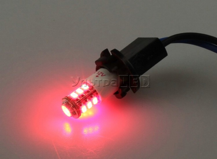 Лампа світлодіодна задніх габаритів T10-12/1SMD (red)