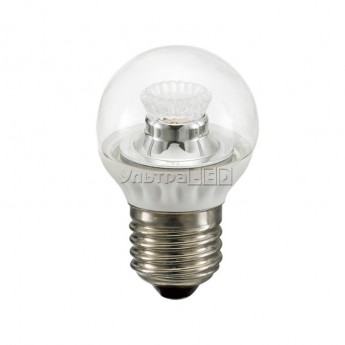 Лампа светодиодная CIVILIGHT E27-5W Clear (warm white) (G45 WP25V4) Применяемость: внутреннее освещение Световой поток: 350 Люмен Цвет свечения: белый теплый Тип лампы (код): Е27
