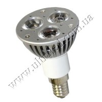 Лампа светодиодная E14-3x1W (white)