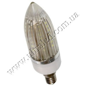 Лампа светодиодная E14-56SMD-250 (warm white) Применяемость: внутреннее освещениеСветовой поток: 240 ЛюменЦвет свечения: белый теплыйТип лампы (код): Е14