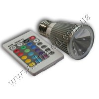 Лампа светодиодная E27-5W-90 (RGB)