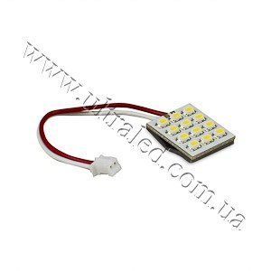 Лампа світлодіодна освітлення салону Matrix SMD-3020 Leds 3x4 (warm white)