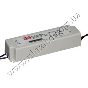 Драйвер тока влагозащитный MEAN WELL LPC-35-700 -можно подключить от 2- до 10-и белых светодиодов