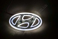 Автозначек с подсветкой на Hyundai малый (одноцветный)