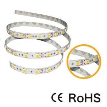 Светодиодная лента RISHANG LED SMD 5050, 60шт/м, IP33 (без влагозащиты), белый холодный Цена указана за: метр Применяемость: внутреннее освещение Световой поток: 864 Лм/м. Цвет свечения: белый холодный