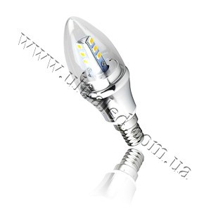 Лампа светодиодная E14-PH-Cristall Candle 5W (warm white) Цена указана за: шт. Применяемость: внутреннее освещение Световой поток: 450 Люмен Цвет свечения: белый теплый Тип лампы (код): Е14