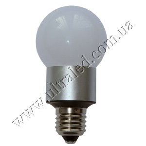 Лампа світлодіодна E27-G60-3*1W (white) 220AC