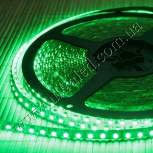Лента светодиодная HID4-G, 120 светодиодов 3528 в метре (кратность резки 25мм.) Применяемость: внутреннее освещение Световой поток: 228 Лм/м. Цвет свечения: зеленый