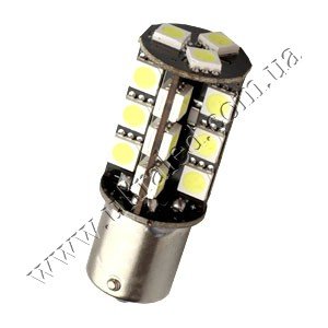 Лампа світлодіодна Задній хід з обманкою 1156-27SMD-EF (white)