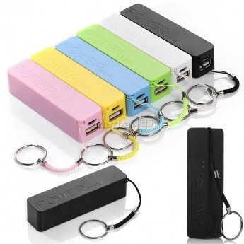 USB мобильное зарядное устройство-брелок, 18650 1A, 1 аккумулятор Samsung 2600mAh (павербанк) в Киеве. Купить USB-зарядные устро