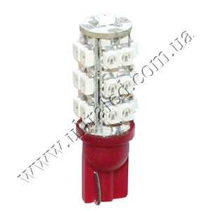 Лампа світлодіодна задніх габаритів T10-25SMD (red)