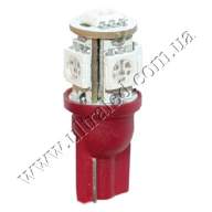 Лампа светодиодная задних габаритов T10-5SMD (red)