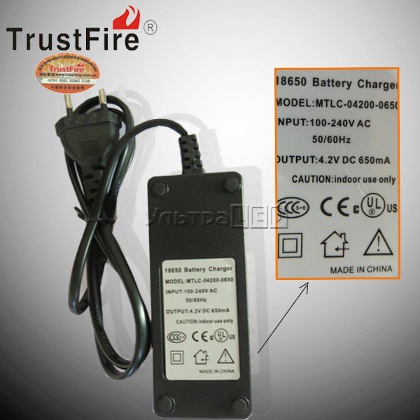 Зарядное устройство Trustfire 1x18650 Li-Ion