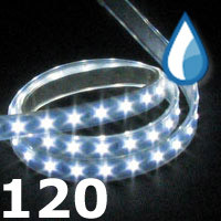 Світлодіодна стрічка RISHANG LED SMD 3528, 120шт/м, IP67 (IP68), білий холодний