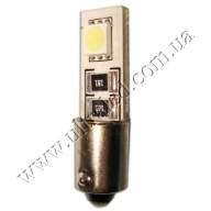 Лампа светодиодная передних габаритов с ОБМАНКОЙ BA9S-2SMD-EF (white)
