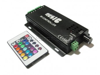 RGB-контроллер 10A музыкальный IR инфракрасный (24 кнопки) 