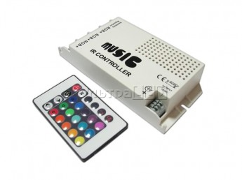 RGB-контроллер 5A музыкальный IR инфракрасный (24 кнопки) 