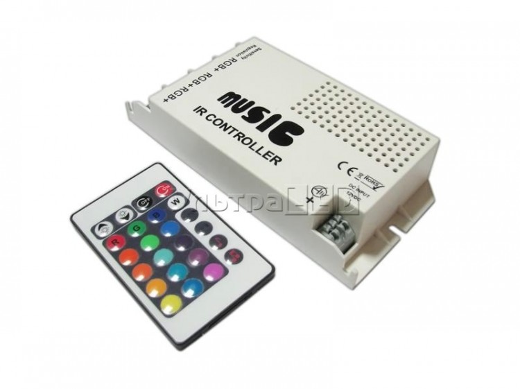 RGB-контролер 5A музичний IR інфрачервоний (24 кнопки)