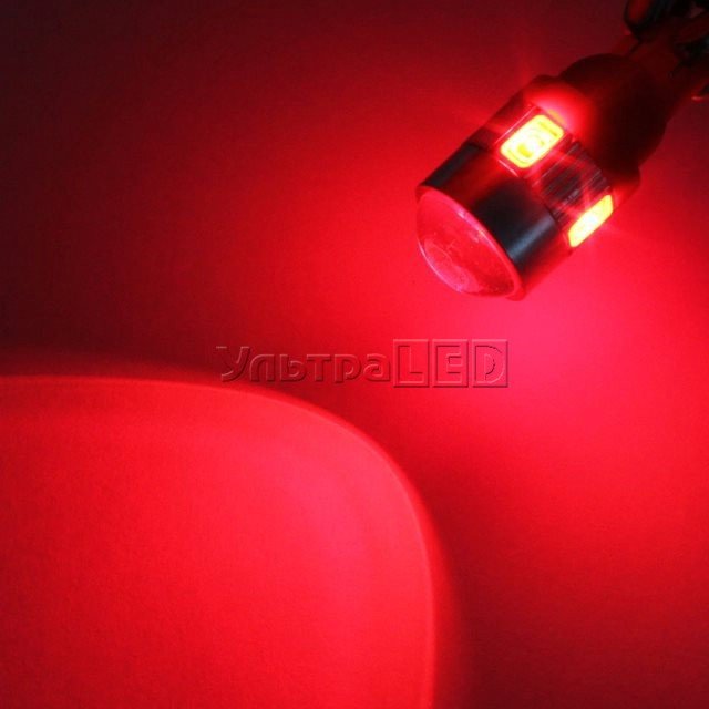 Лампа світлодіодна задніх габаритів T10-6SMD-5730 (red)