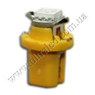Лампа светодиодная подсветки приборной панели B8.5-1SMD (yellow)