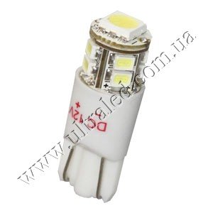 Лампа светодиодная передних габаритов T10-8/1SMD (white)