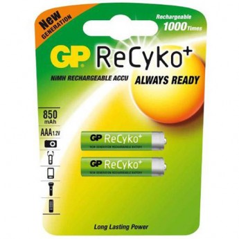 Аккумулятор GP ReCyko+ AAA Отличные аккумуляторы с высокой токоотдачей и низким саморазрядом - 15% в год