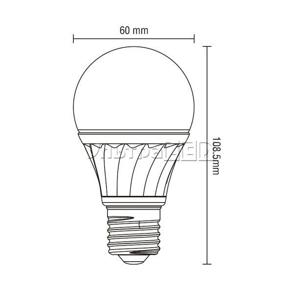 Світлодіодна лампа CIVILIGHT E27-7W Dimmable (warm white) (DA60 K2F40T7)
